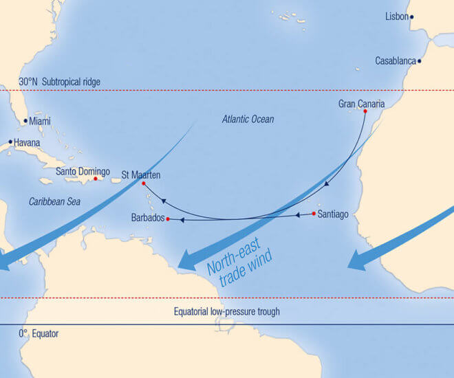 transatlantic cruise route